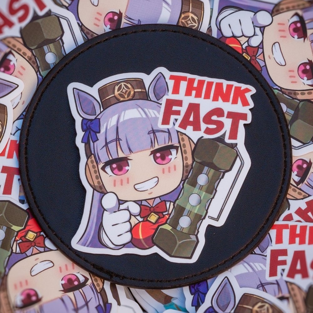 Goldship Think Fast! Flashbang Sticker - Weeby Stitches