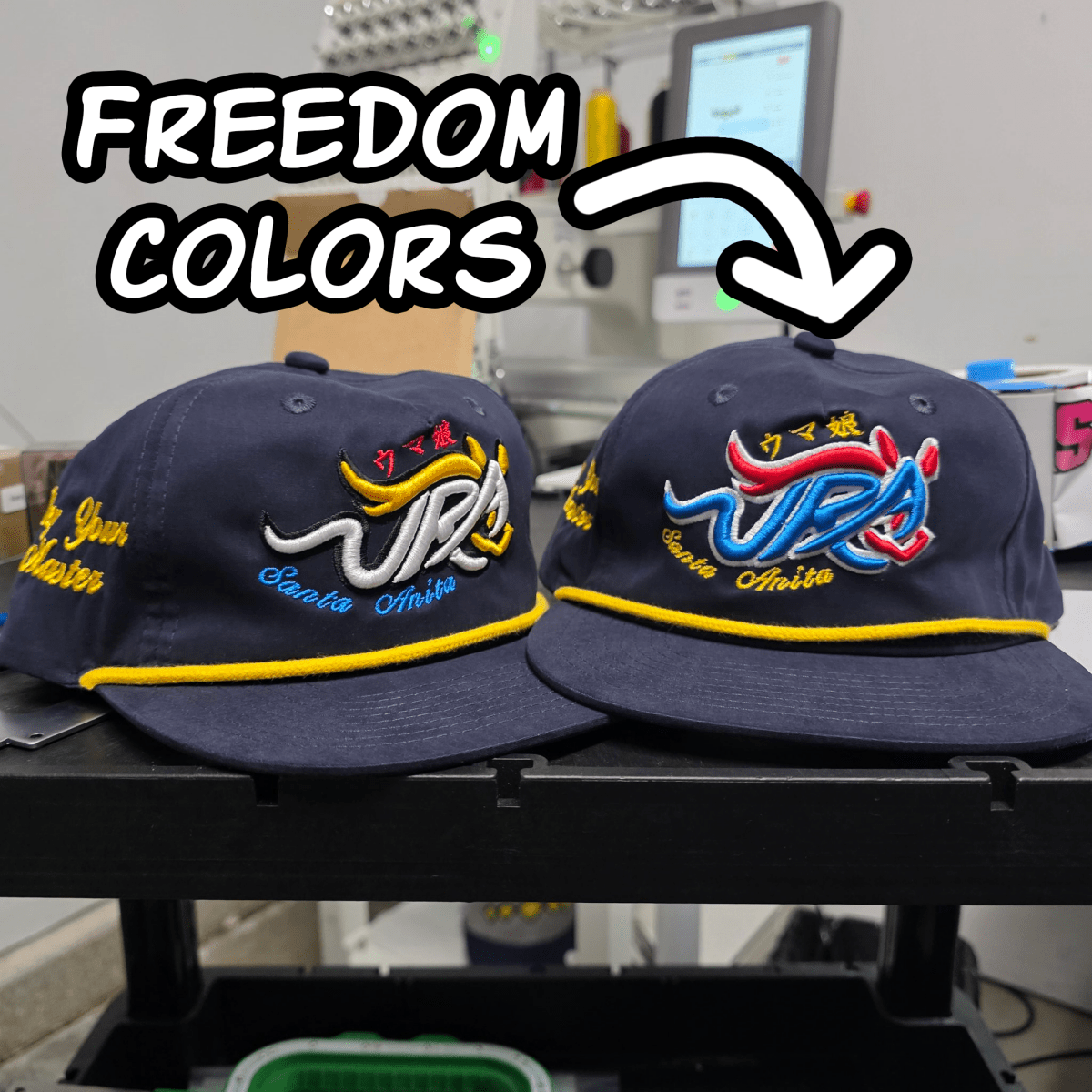 Santa Anita Obey Your Master Hat - Weeby Stitches